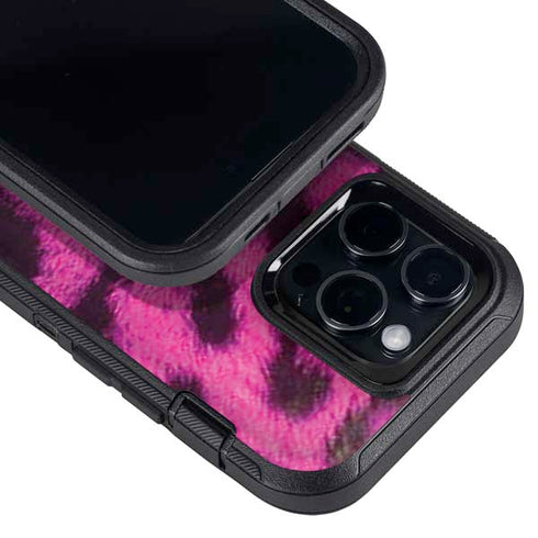 Pink Leopard Spots Otterbox Defender iPhone Skin