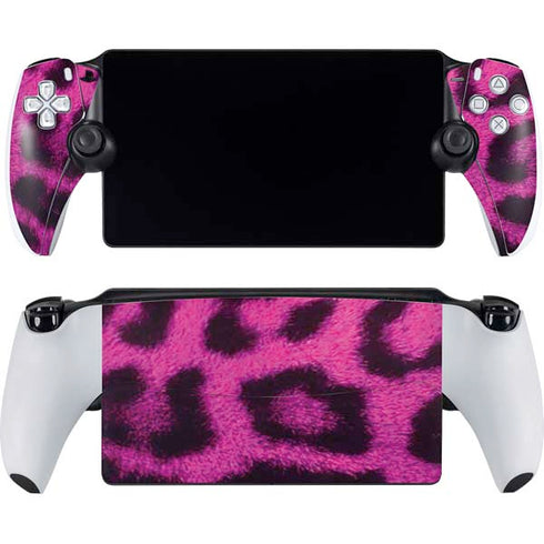 Pink Leopard Spots PlayStation Portal Remote Player Skin