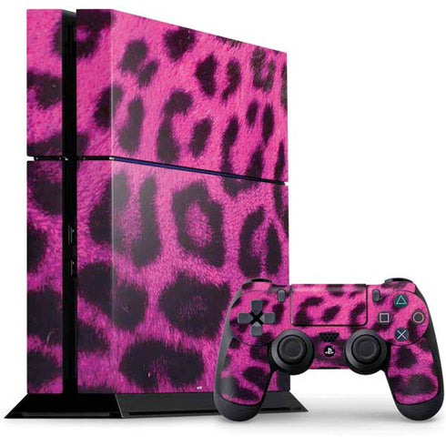 Pink Leopard Spots PS4 Console and Controller Bundle Skin