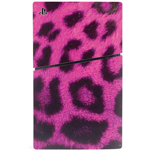 Pink Leopard Spots PS5 Slim Digital Edition Console Skin