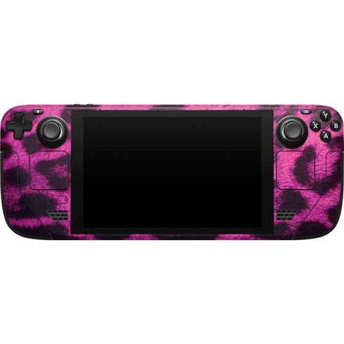 Pink Leopard Spots Steam Deck Handheld Gaming Computer Skin