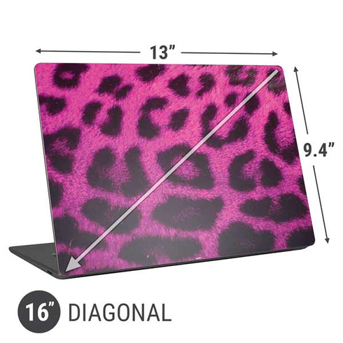 Pink Leopard Spots Universal Laptop 16in (13 x 9.4in) Skin