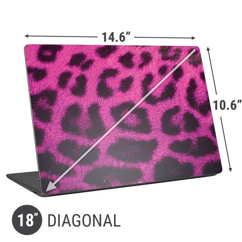 Pink Leopard Spots Universal Laptop 18in (14.6 x 10.6in) Skin