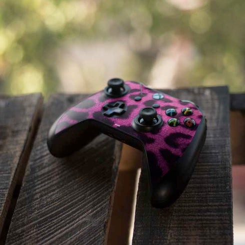 Pink Leopard Spots Xbox One S Controller Skin