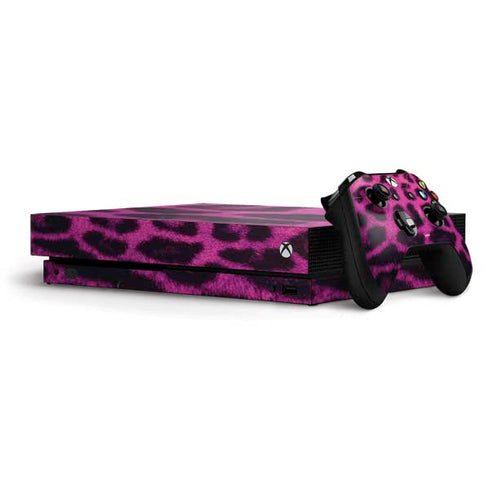 Pink Leopard Spots Xbox One X Bundle Skin