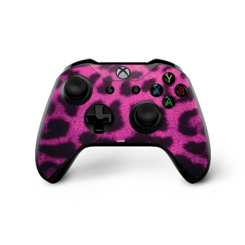 Pink Leopard Spots Xbox One X Controller Skin