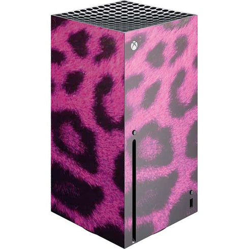 Pink Leopard Spots Xbox Series X Console Skin