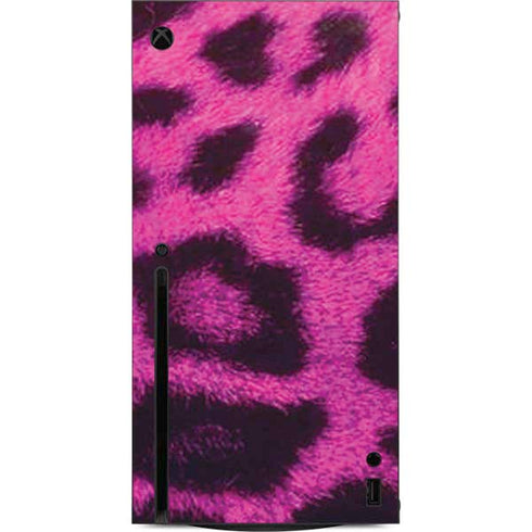Pink Leopard Spots Xbox Series X Console Skin