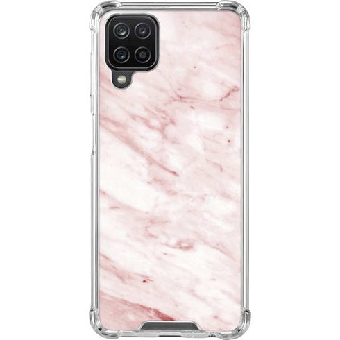 Pink Marble Galaxy A12 Clear Case