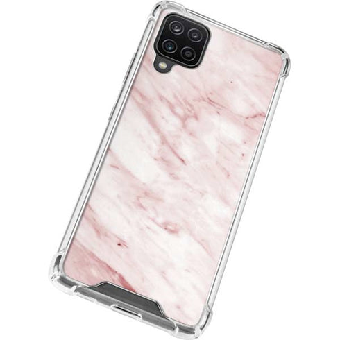 Pink Marble Galaxy A12 Clear Case