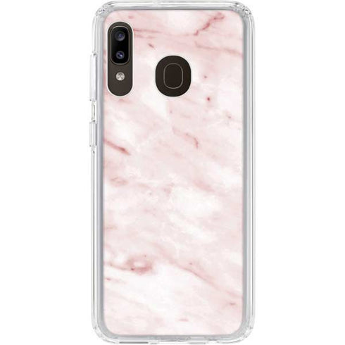 Pink Marble Galaxy A20 Clear Case