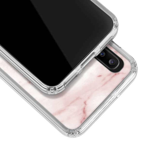 Pink Marble Galaxy A20 Clear Case