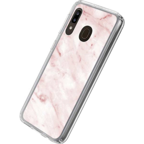 Pink Marble Galaxy A20 Clear Case