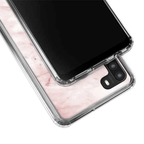 Pink Marble Galaxy A21 Clear Case