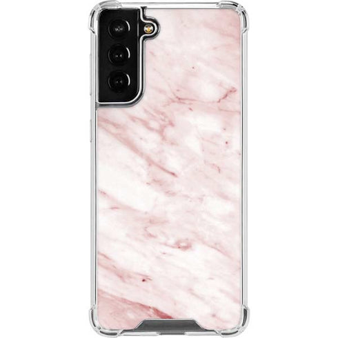 Pink Marble Galaxy S21 FE Clear Case