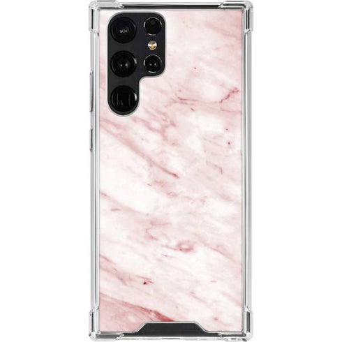 Pink Marble Galaxy S22 Ultra Clear Case
