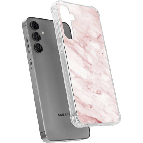 Pink Marble Galaxy S24 Plus Clear Case