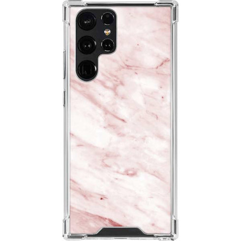 Pink Marble Galaxy S24 Ultra Clear Case