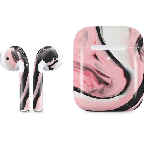 Pink Marble Ink Apple AirPods 2 Skin