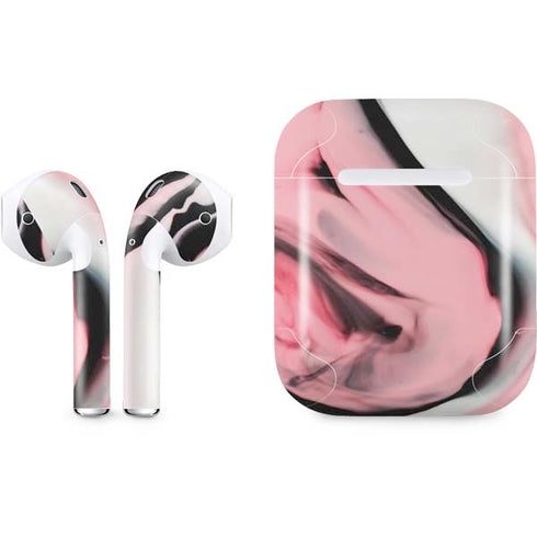 Pink Marble Ink Apple AirPods Skin