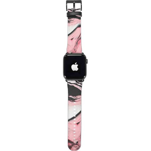 Pink Marble Ink Apple Watch Band 42-44mm
