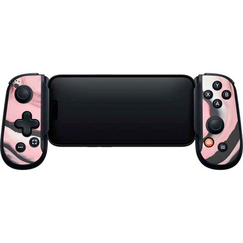 Pink Marble Ink Backbone One for iPhone Game Controller Skin