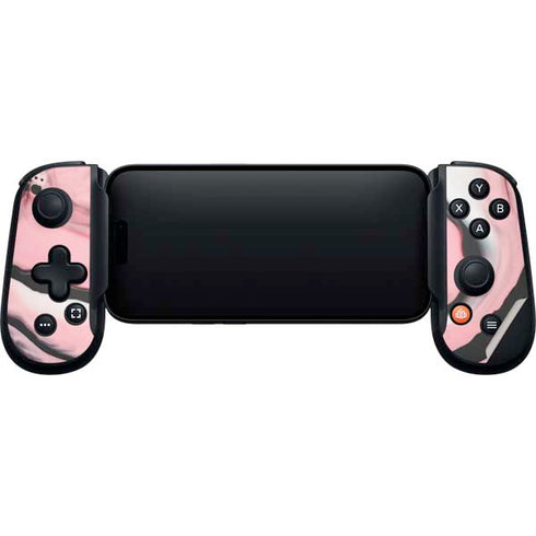 Pink Marble Ink Backbone One for iPhone Game Controller Skin