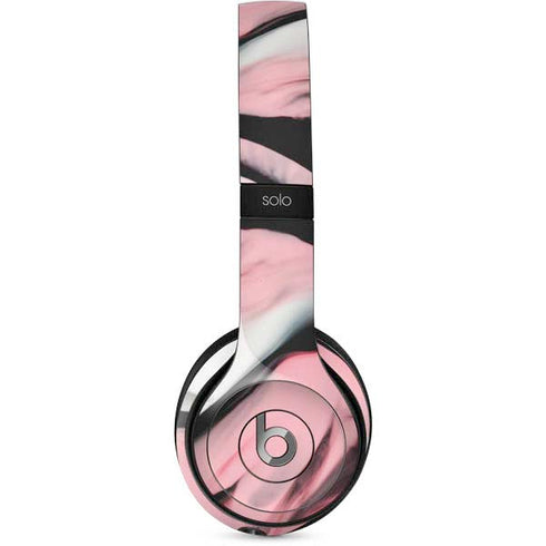 Pink Marble Ink Beats Solo 2 Wired Skin