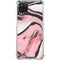 Pink Marble Ink Galaxy A12 Clear Case