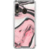 Pink Marble Ink Galaxy A30 Clear Case