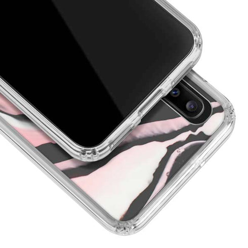 Pink Marble Ink Galaxy A30 Clear Case