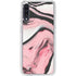 Pink Marble Ink Galaxy A50 Clear Case