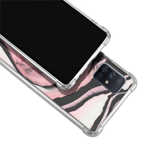 Pink Marble Ink Galaxy A51 5G Clear Case