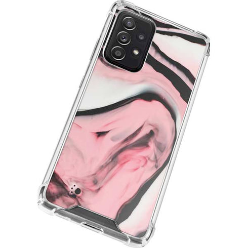 Pink Marble Ink Galaxy A52 5G Clear Case