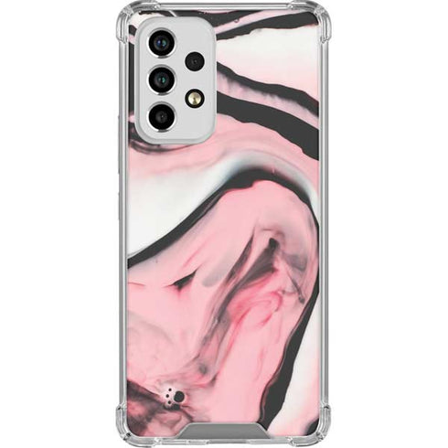 Pink Marble Ink Galaxy A53 5G Clear Case