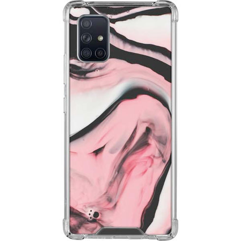 Pink Marble Ink Galaxy A71 5G Clear Case