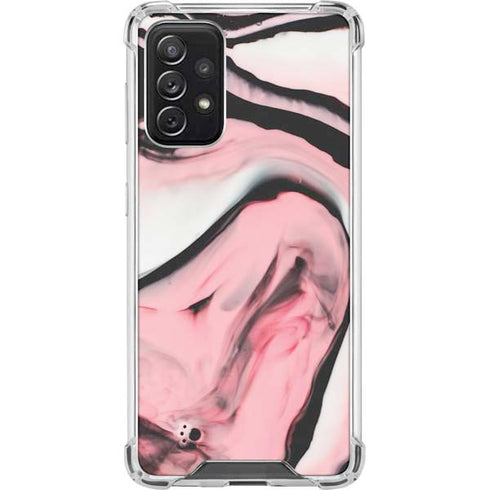 Pink Marble Ink Galaxy A72 5G Clear Case