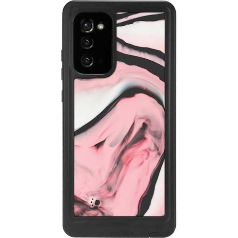 Pink Marble Ink Galaxy Note20 5G Waterproof Case