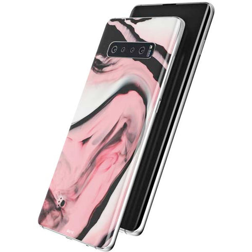 Pink Marble Ink Galaxy S10 Skin