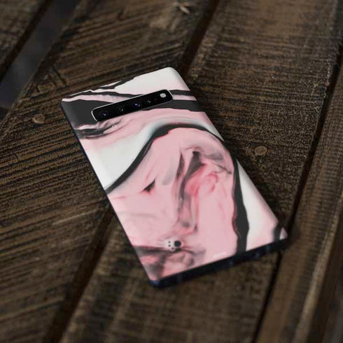 Pink Marble Ink Galaxy S10 Skin
