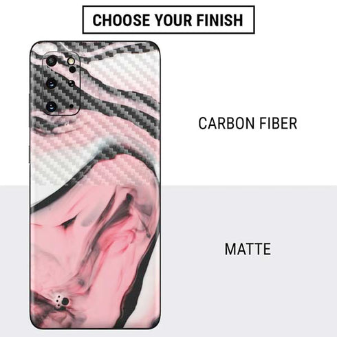 Pink Marble Ink Galaxy S20 Plus Skin