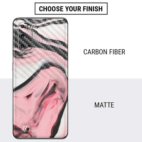 Pink Marble Ink Galaxy S20 Skin