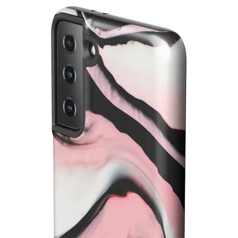 Pink Marble Ink Galaxy S21 FE Pro Case