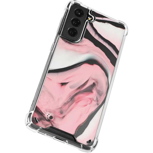 Pink Marble Ink Galaxy S21 Plus 5G Clear Case