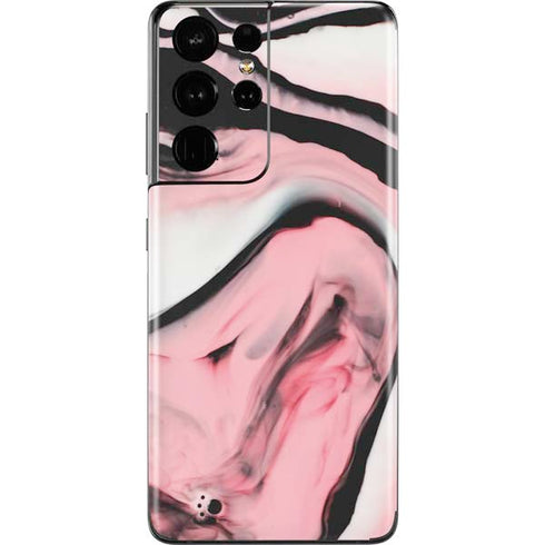 Pink Marble Ink Galaxy S21 Ultra 5G Skin
