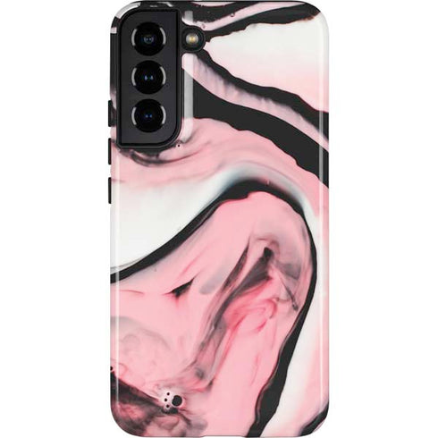 Pink Marble Ink Galaxy S22 Plus Pro Case