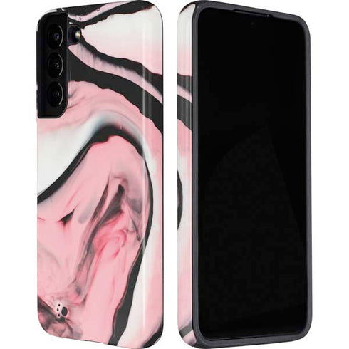 Pink Marble Ink Galaxy S22 Plus Pro Case