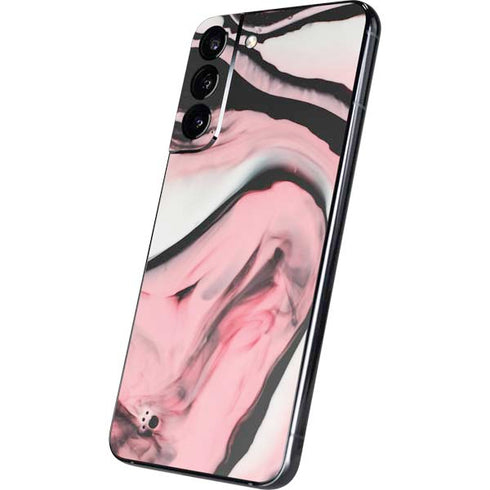 Pink Marble Ink Galaxy S22 Plus Skin