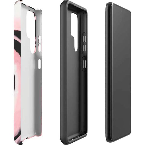 Pink Marble Ink Galaxy S22 Ultra Pro Case