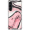 Pink Marble Ink Galaxy S23 Clear Case